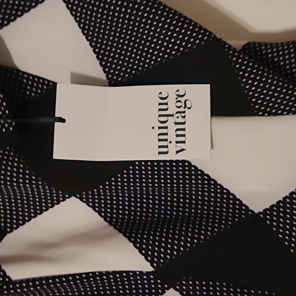 Unique Vintage Gingham Swing Dress - Picture 6 of 7